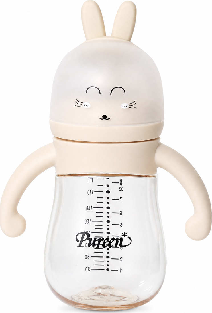 Pureen PPSU Handle Bottle with bunny-hood cap