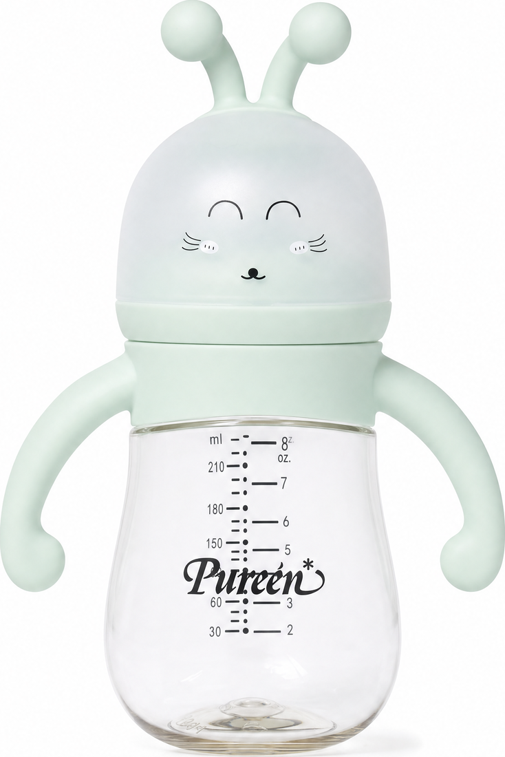 Pureen PPSU Handle Bottle 8oz Mint