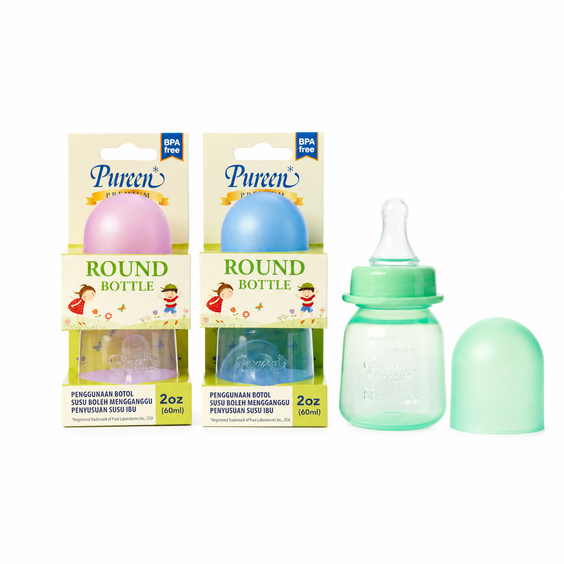Pureen Round Bottle retail pack